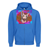 True Royal purple glitter roses sphynx cat Zipper Hoodie - LillyAllenDesigns