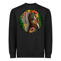 Black Tennessee Horse Christmas Heavyweight Sweatshirt - LillyAllenDesigns
