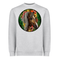 Heather Grey Tennessee Horse Christmas Heavyweight Sweatshirt - LillyAllenDesigns