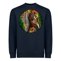 Navy Tennessee Horse Christmas Heavyweight Sweatshirt - LillyAllenDesigns