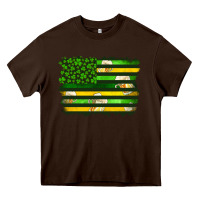 Chocolate Brown st patrick's day american flag Heavy Core Tee - Artiststas