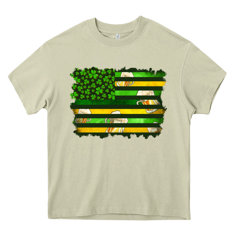 St Patrick's Day American Flag Heavy Core Tee by Artiststas | Teevron