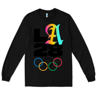 Black 2028 summer olympics Long Sleeve Tee - FloraArt