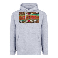 Heather Grey western wild and floral leopard  cowhide licanse plate Heavyweight Hoodie - Artiststas
