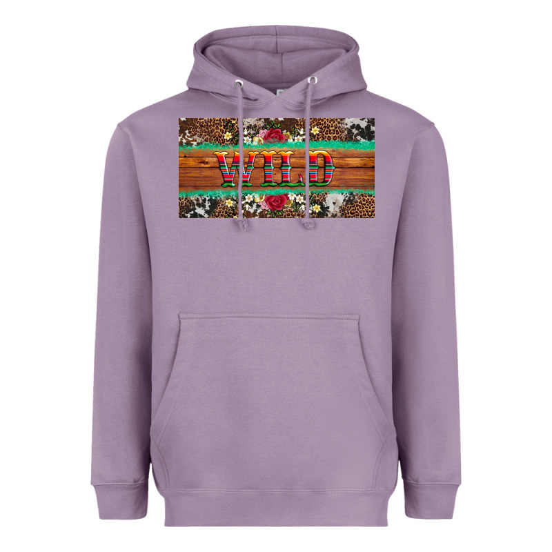 Western Wild And Floral Leopard  Cowhide Licanse Plate Heavyweight Hoodie by Artiststas | Teevron