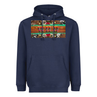 Navy western wild and floral leopard  cowhide licanse plate Heavyweight Hoodie - Artiststas