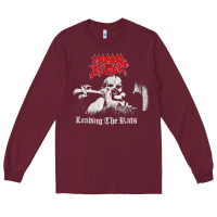 Burgundy Morbid Angel, Morbid Angel vintage, Morbid Angel art, Morbid Angel pai Long Sleeve Tee - FloraArt