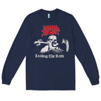 Navy Morbid Angel, Morbid Angel vintage, Morbid Angel art, Morbid Angel pai Long Sleeve Tee - FloraArt