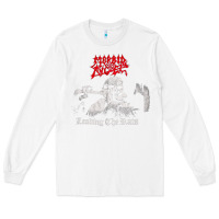 White Morbid Angel, Morbid Angel vintage, Morbid Angel art, Morbid Angel pai Long Sleeve Tee - FloraArt