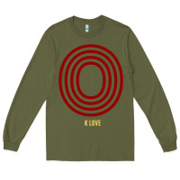 Army Green K Love 0 Long Sleeve Tee - FloraArt
