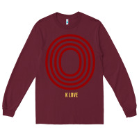 Burgundy K Love 0 Long Sleeve Tee - FloraArt