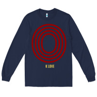 Navy K Love 0 Long Sleeve Tee - FloraArt