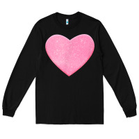 Black Valentines Pink Heart Long Sleeve Tee - FloraArt