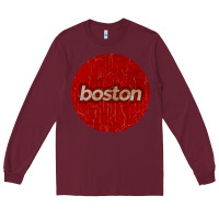Boston   Simple Red Circle Vintage Long Sleeve Tee | Teevron