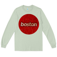 Matcha boston   simple red circle vintage Long Sleeve Tee - FloraArt