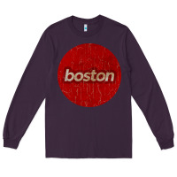 Plum boston   simple red circle vintage Long Sleeve Tee - FloraArt