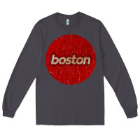 Smoke boston   simple red circle vintage Long Sleeve Tee - FloraArt