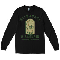Black shotz beer worn Long Sleeve Tee - FloraArt