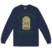 Navy shotz beer worn Long Sleeve Tee - FloraArt