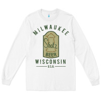 White shotz beer worn Long Sleeve Tee - FloraArt