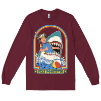 Burgundy Stay Positive Classic Long Sleeve Tee - FloraArt