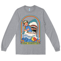 Heather Grey Stay Positive Classic Long Sleeve Tee - FloraArt