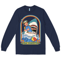 Navy Stay Positive Classic Long Sleeve Tee - FloraArt
