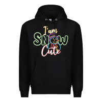 Black l am snow cute Premium Hoodie - CowhideDigitalArt