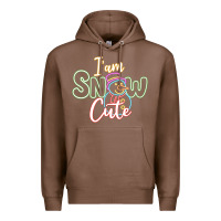 Chestnut l am snow cute Premium Hoodie - CowhideDigitalArt