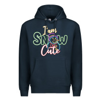 Navy l am snow cute Premium Hoodie - CowhideDigitalArt