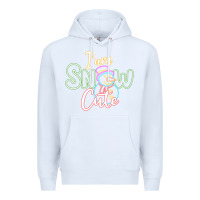 White l am snow cute Premium Hoodie - CowhideDigitalArt