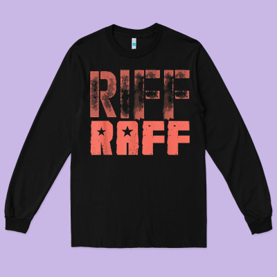 Riff Raff, Retro, Punk, Grunge. Shabby Style T Shi Long Sleeve Tee Designed By Floraart