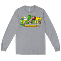 Heather Grey Teacher St. Patrick's Day Long Sleeve Tee - HowdyJamesFarm
