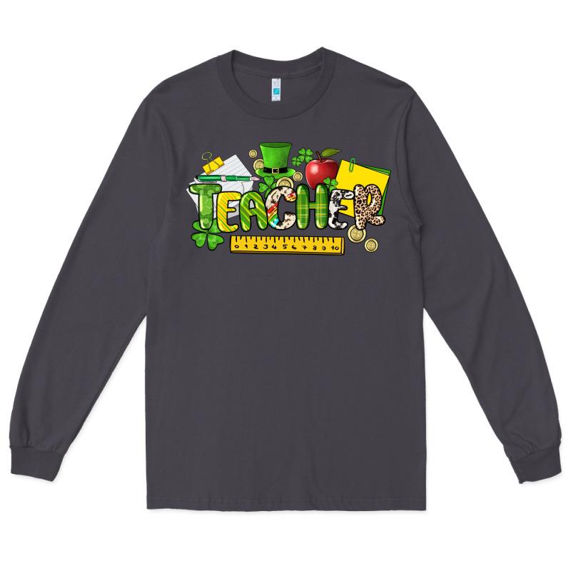 Teacher St. Patrick's Day Long Sleeve Tee by HowdyJamesFarm | Teevron