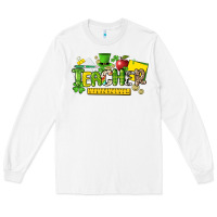 White Teacher St. Patrick's Day Long Sleeve Tee - HowdyJamesFarm