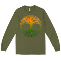 Army Green tree of life merch Long Sleeve Tee - trangStudio
