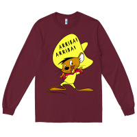 Burgundy speedy gonzales arriba Long Sleeve Tee - FloraArt