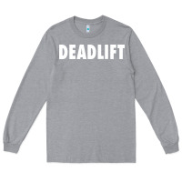 Heather Grey deadlift Long Sleeve Tee - FloraArt