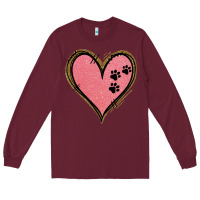 Burgundy Pink Glitter Heart Long Sleeve Tee - Jasminsmagicworld