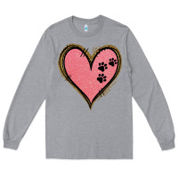 Heather Grey Pink Glitter Heart Long Sleeve Tee - Jasminsmagicworld