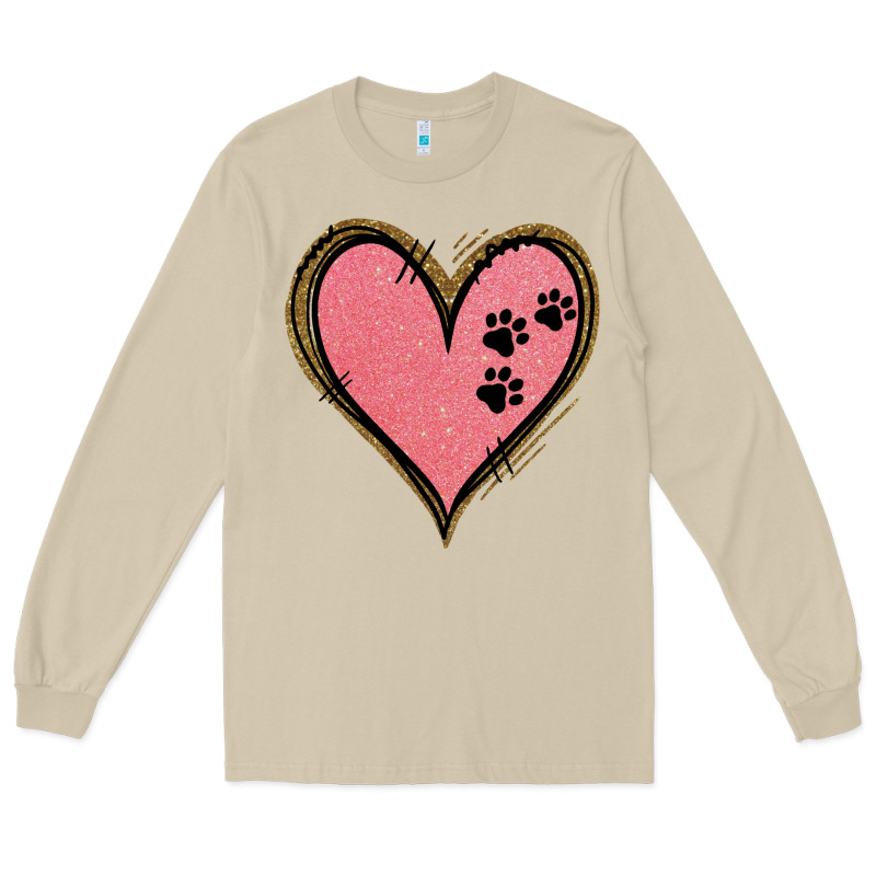 Pink Glitter Heart Long Sleeve Tee by Jasminsmagicworld | Teevron