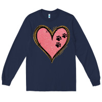 Navy Pink Glitter Heart Long Sleeve Tee - Jasminsmagicworld