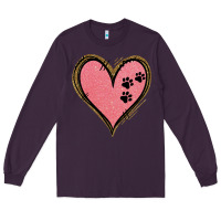 Plum Pink Glitter Heart Long Sleeve Tee - Jasminsmagicworld