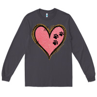 Smoke Pink Glitter Heart Long Sleeve Tee - Jasminsmagicworld