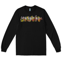 Black Snow White And The Seven Dwarfs Marching In Line Long Sleeve Tee - FloraArt