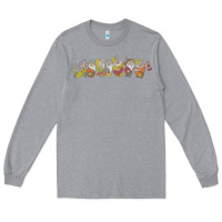 Heather Grey Snow White And The Seven Dwarfs Marching In Line Long Sleeve Tee - FloraArt