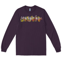 Plum Snow White And The Seven Dwarfs Marching In Line Long Sleeve Tee - FloraArt