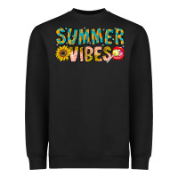 Black Summer Vibes Heavyweight Sweatshirt - CowhideDigitalArt
