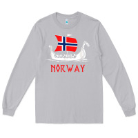 Moon Dust boat norwegian flag norway viking ship norway Long Sleeve Tee - FloraArt