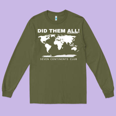 Seven Continents Shirt Long Sleeve Tee Designed By Floraart